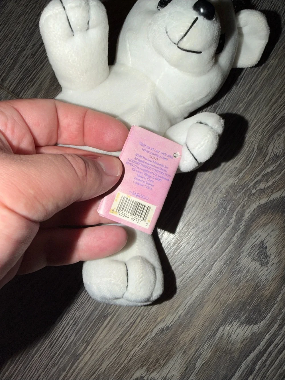 Vintage 1998 Precious Moments Tender Tails Bear Plush Stuffed Animal 382027 NWT